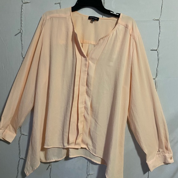 Notations Tops - Notations Light Peach Blouse